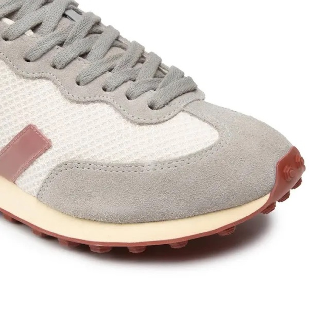 Veja Rio Branco Retro Running Sneakers (Gray/White/Red) $200 New & Never Worn! - Picture 4 of 13